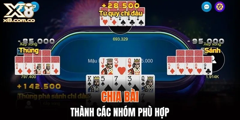 Phân loại theo nhóm nhỏ trước khi áp dụng mẹo xếp bài mậu binh