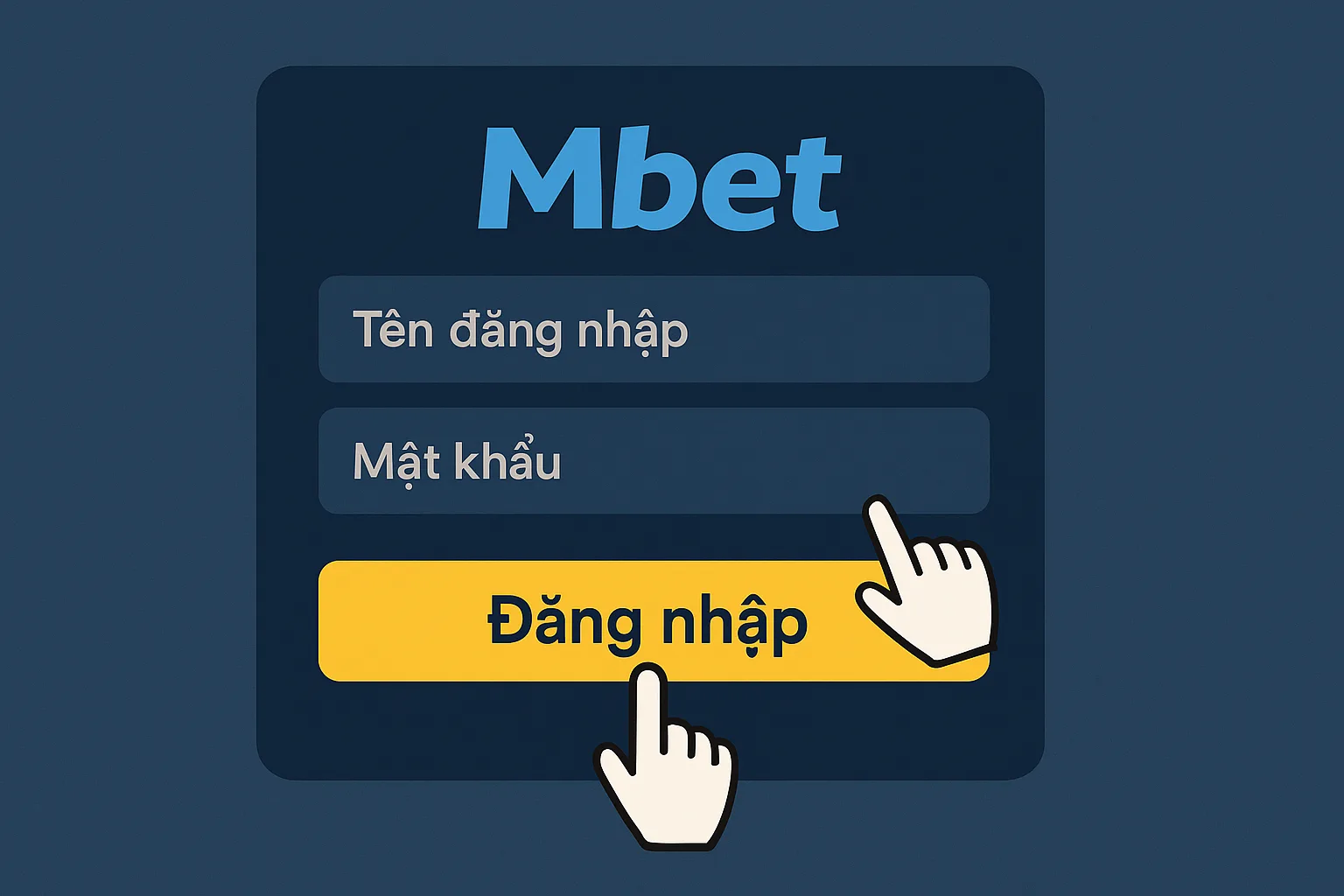 Giao diện đăng nhập Mbet hiện đại và dễ sử dụng